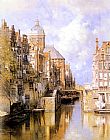 Johannes Christiaan Karel Klinkenberg The Oudezijdsvoorburgwal, Amsterdam painting